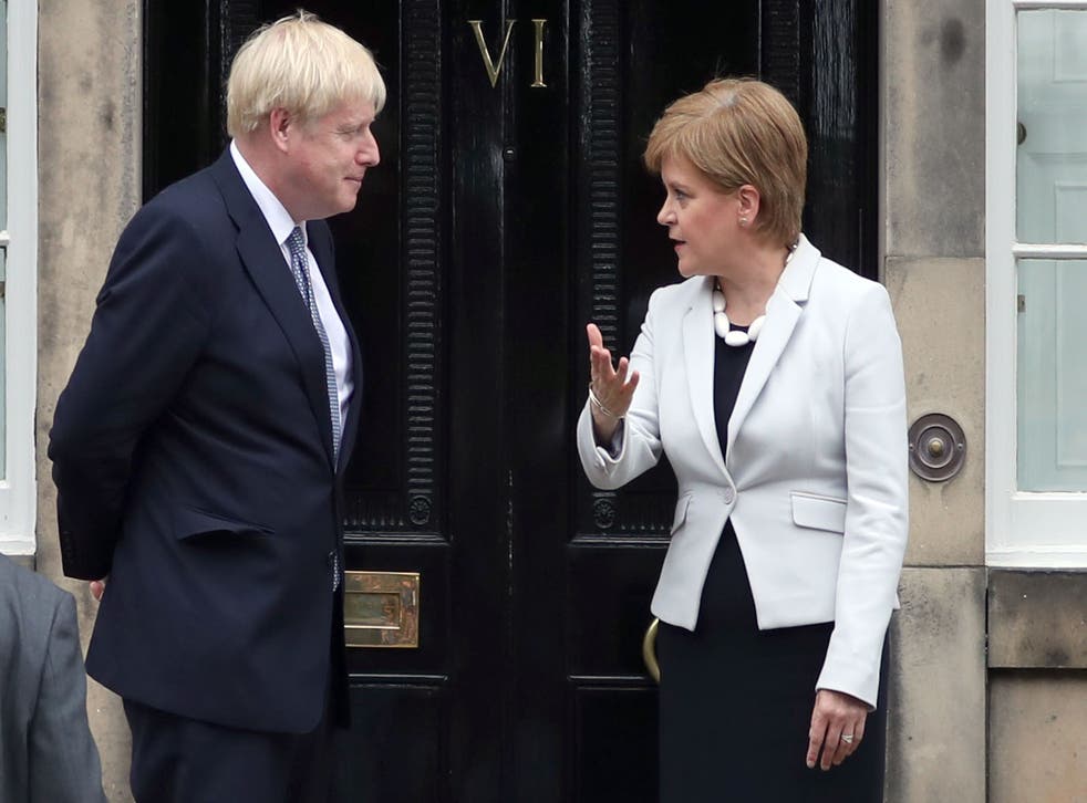 Scotland’s First Minister, Nicola Sturgeon, said Boris Johnson was floating ‘cheap populist policies’ to distract from the scandals engulfing him (Jane Barlow/PA)