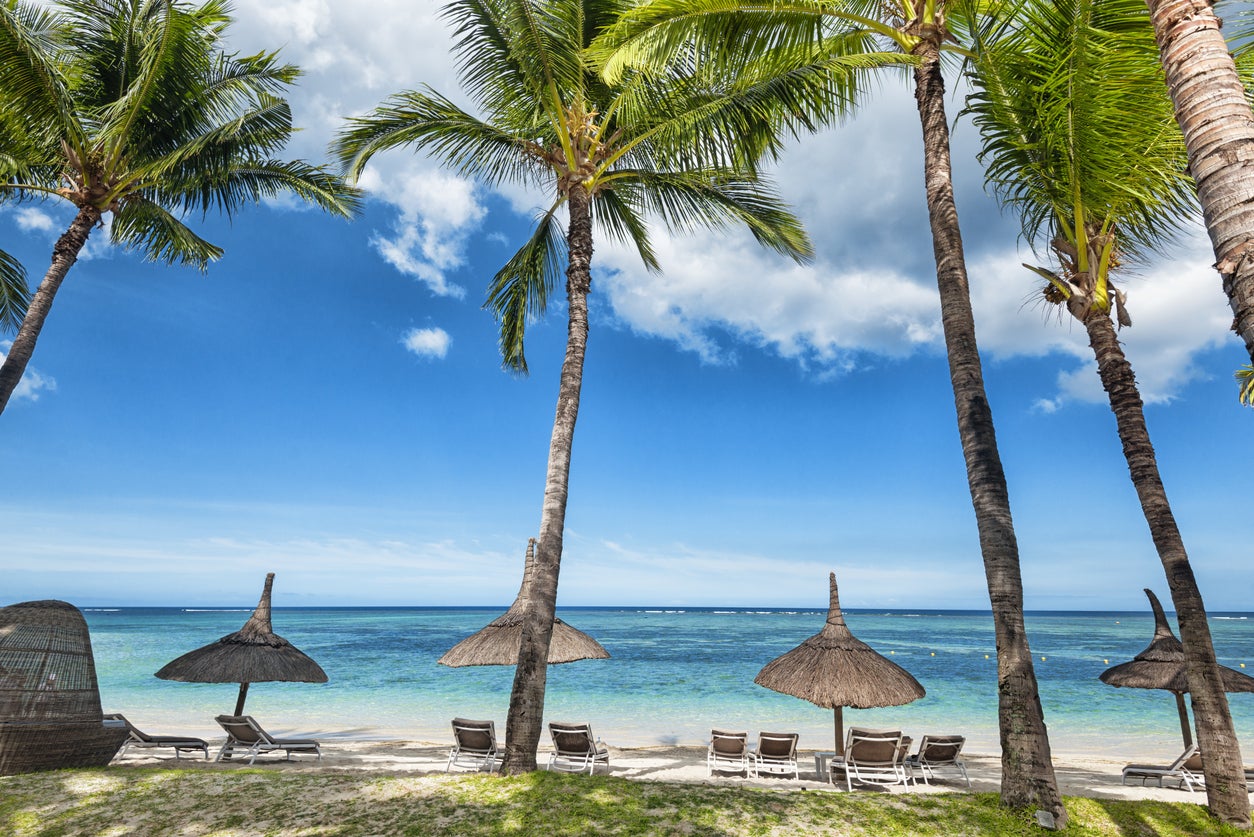 Mauritius has white-sand beaches