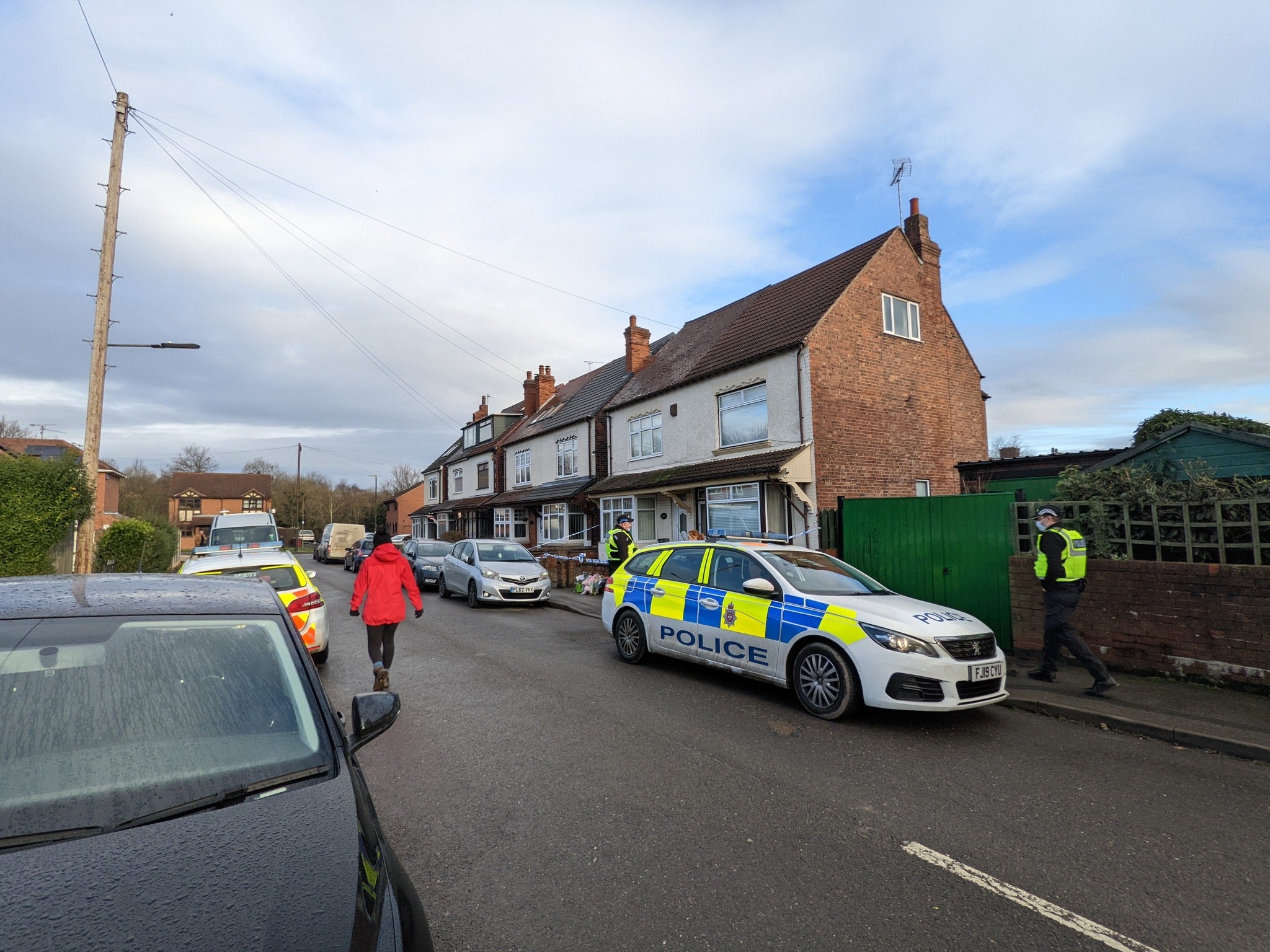 Officers were still present at Station Road in Langwith Junction on Monday (Derbyshire Police/PA)