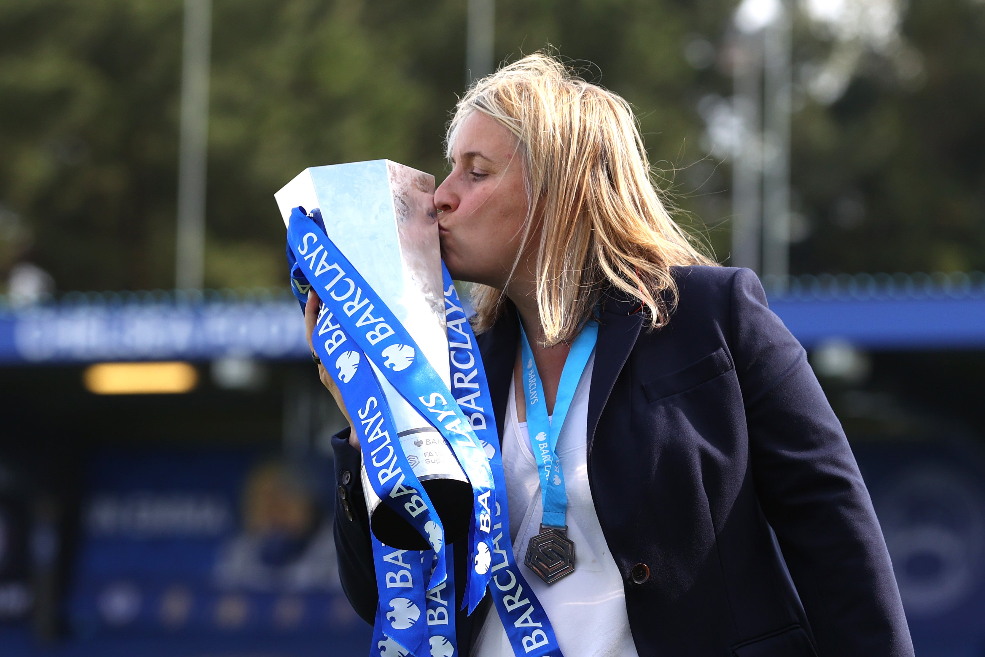 Under Emma Hayes, Chelsea Women won a domestic treble last season