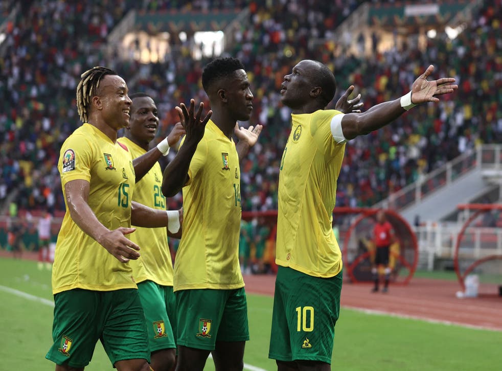 <p>Cameroon captain Vincent Aboubakar scored his fifth goal of the tournament  </p>