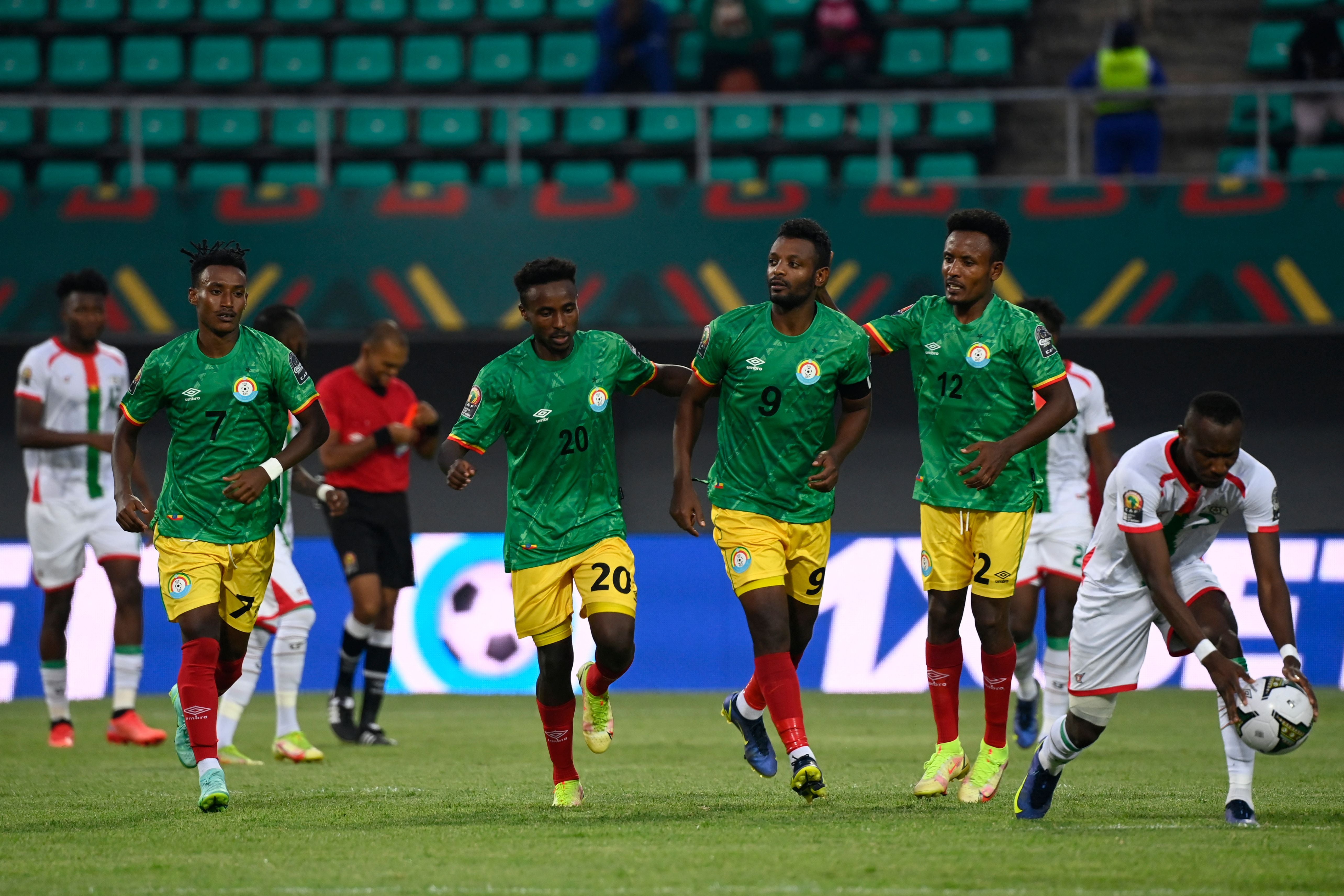 Ethiopia pulled a goal back to claim their first point of the tournament