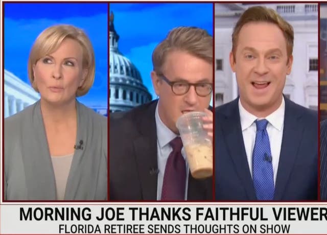<p>Morning Joe host delights in latest Trump insult towards TV news show</p>