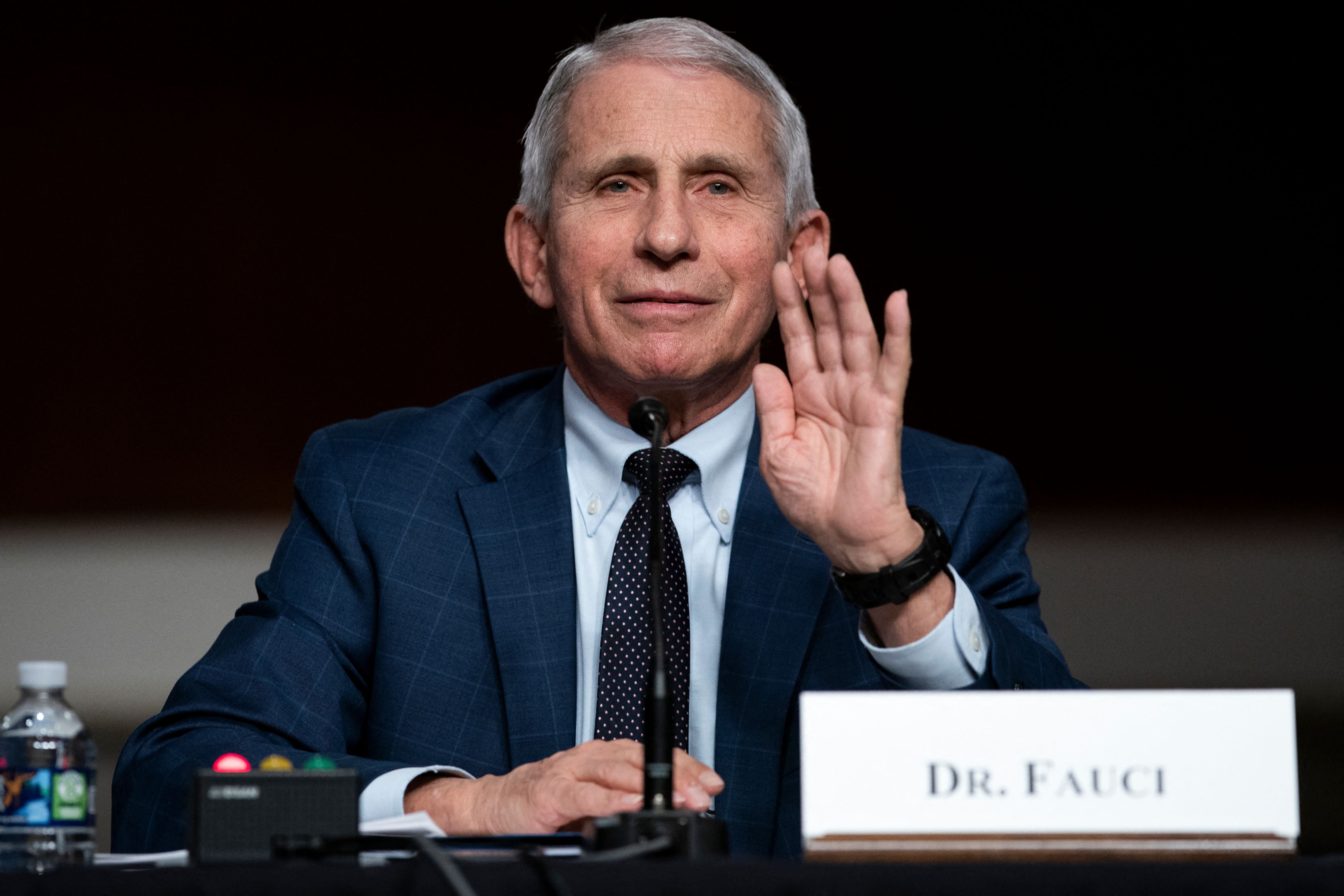 File: Dr Anthony Fauci, White House chief medical adviser, seen here during Senate Health, Education, Labour and Pensions Committee hearing on 11 January 2022