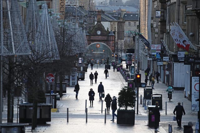 Scotland had a lower unemployment rate than the UK as a whole – but the employment rate was also lower (Andrew Milligan/PA)