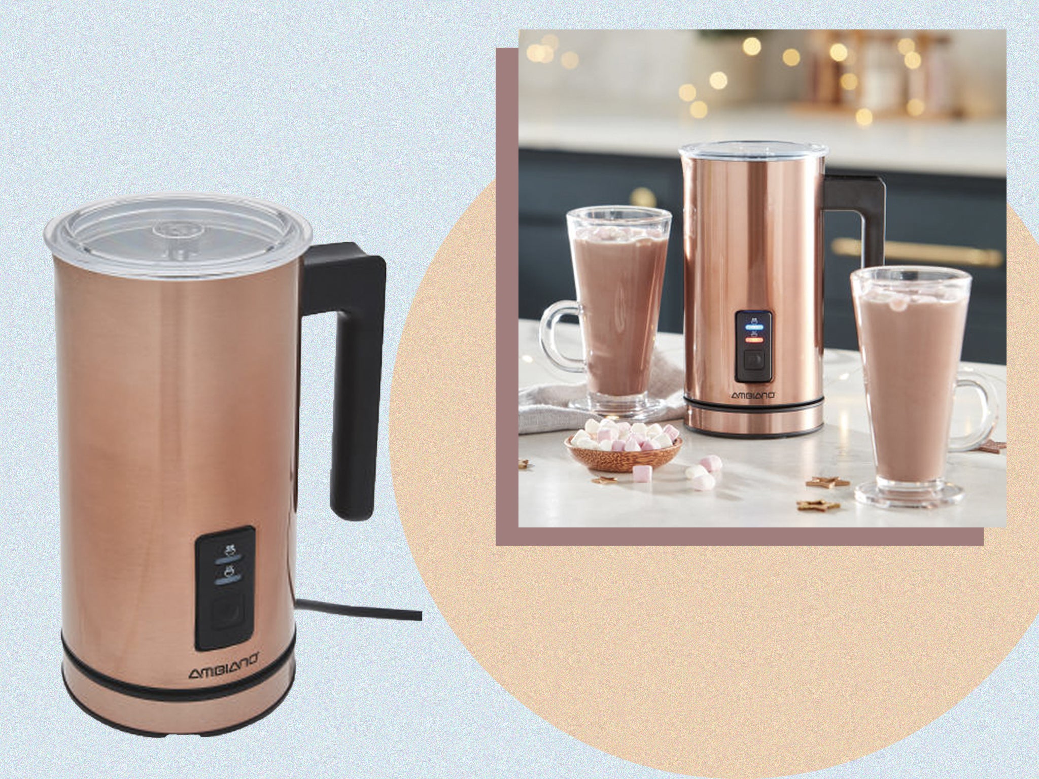 The appliance allows you to froth hot and cold milk