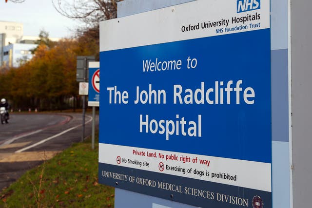 <p>Body cameras will be worn by trained staff at John Radcliffe Hospital, in Oxford, as part of a trial following a rise in acts of aggression</p>