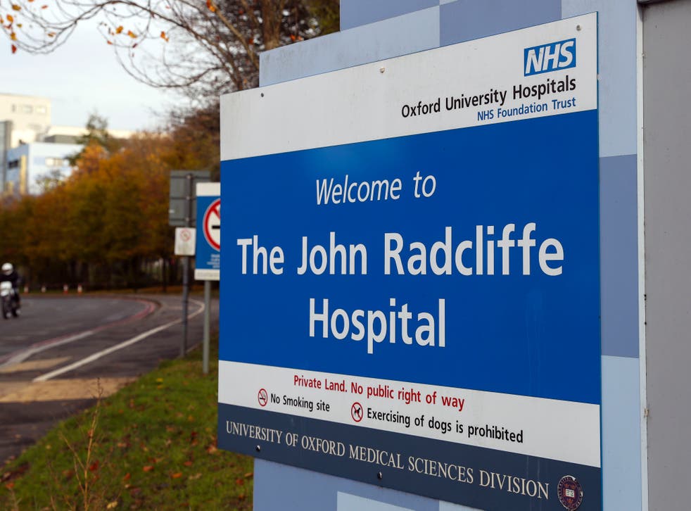 <p>Body cameras will be worn by trained staff at John Radcliffe Hospital, in Oxford, as part of a trial following a rise in acts of aggression</p>