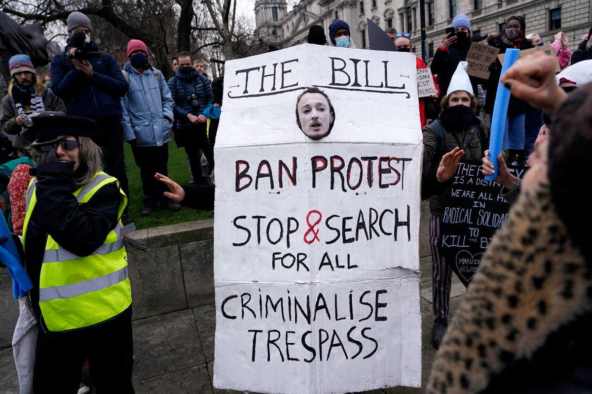 UK plan to curb protests faces opposition in Parliament