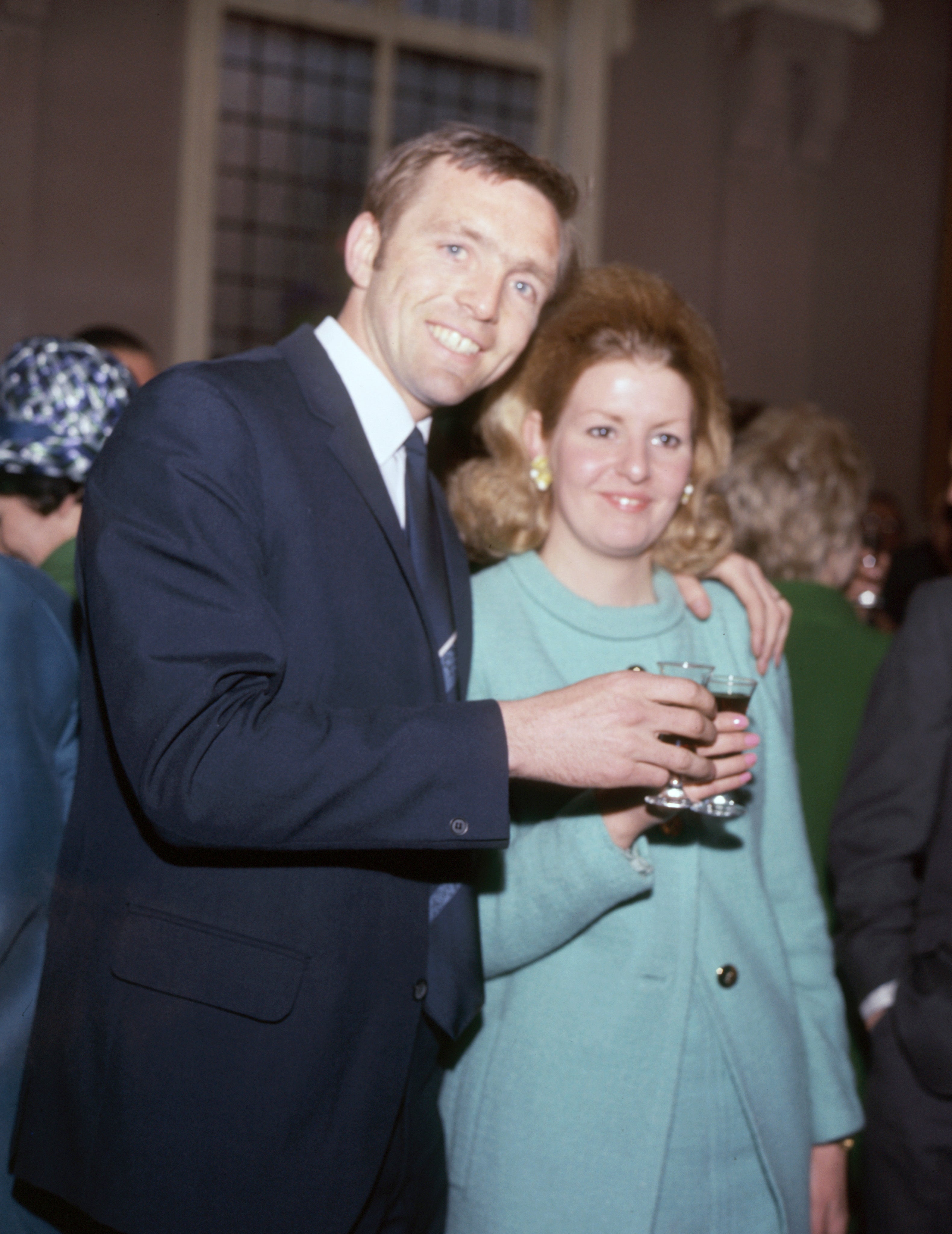Jeff and Laraine pictured at a reception to celebrate West Brom’s 1968 FA Cup final victory (PA Archive)