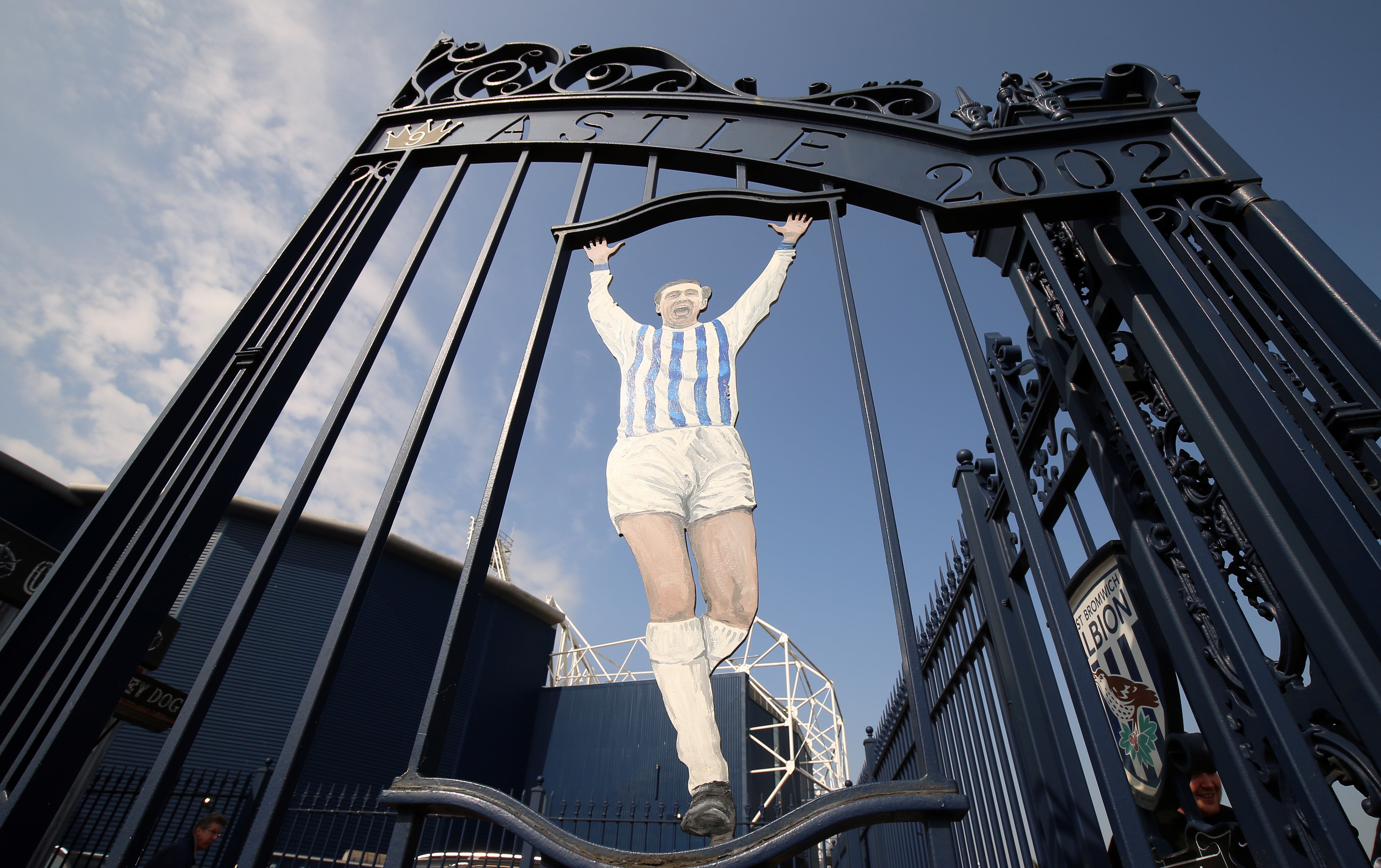 Picture of the Jeff Astle gates at West Brom’s ground, The Hawthorns (Nigel French/PA)
