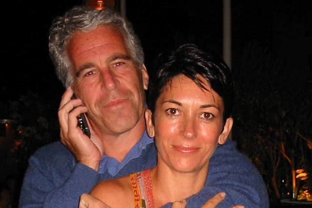 <p>Locked in tight: former lovers and procurers Jeffrey Epstein and Ghislaine Maxwell</p>