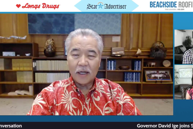 <p>Governor David Ige says Hawaii is considering adding booster shots to its vaccination requirement for visitors</p>