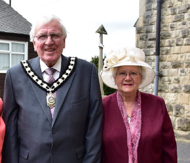 Former district councillor Ken Walker with his wife Freda Walker, who was murdered in an attack at their home in Shirebrook, near Bolsover (Bolsover District Council/PA)