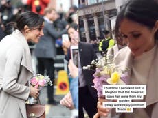 Royal fan reflects on moment she ‘panic-lied’ after Meghan Markle asked if flower bouquet was from her garden