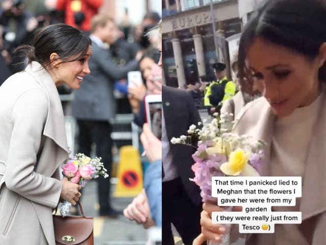 Una fan real reflexiona sobre el momento en que "mintió en pánico" a Meghan Markle sobre el ramo de flores