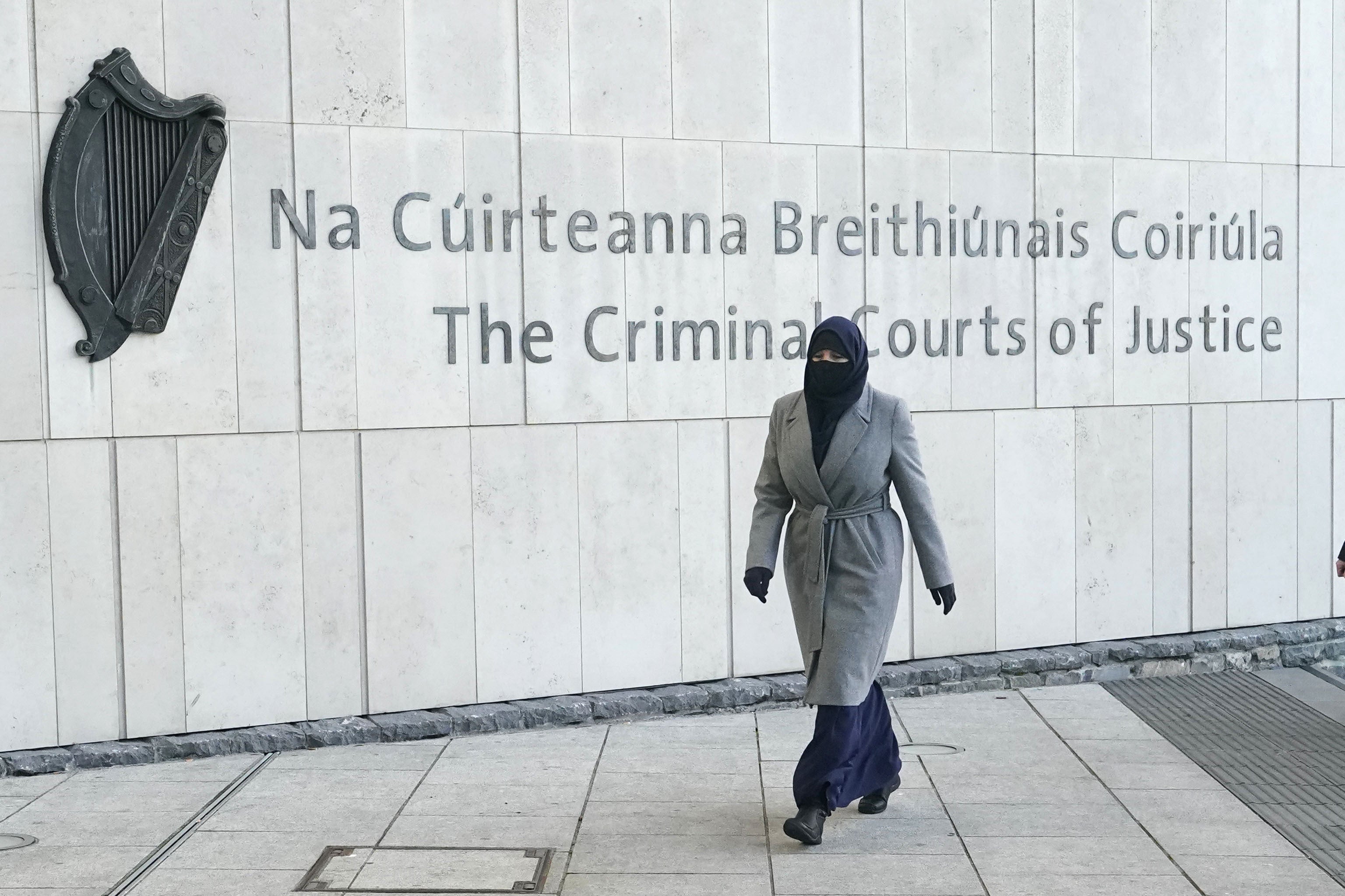 Lisa Smith, accused of terrorism offences, arrives at the at the Special Criminal Court in Dublin on Monday (Niall Carson/PA)