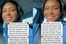 Woman reveals plan for tricking cheating boyfriend into confronting other woman