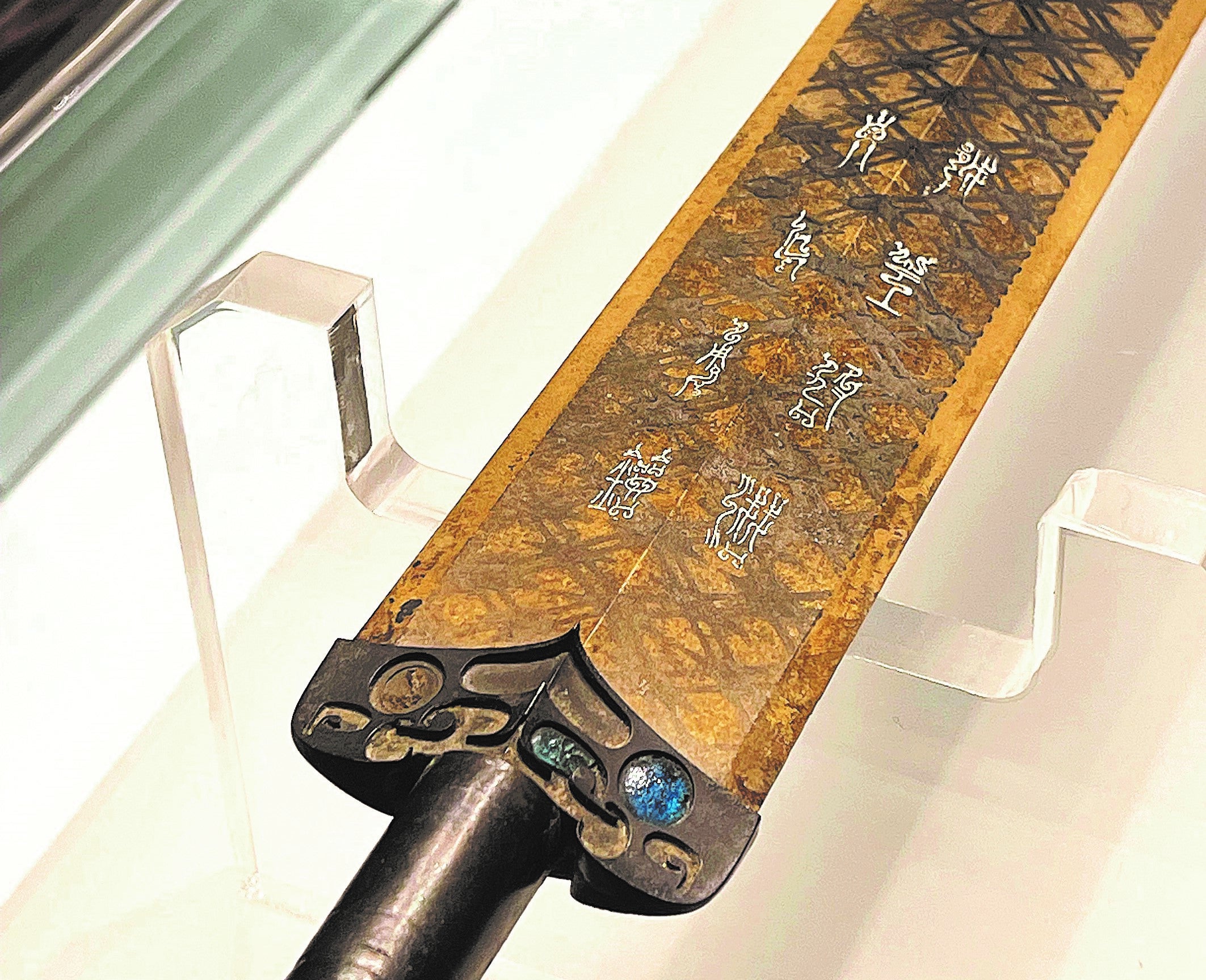 The sword on display at the Hubei Provincial Museum