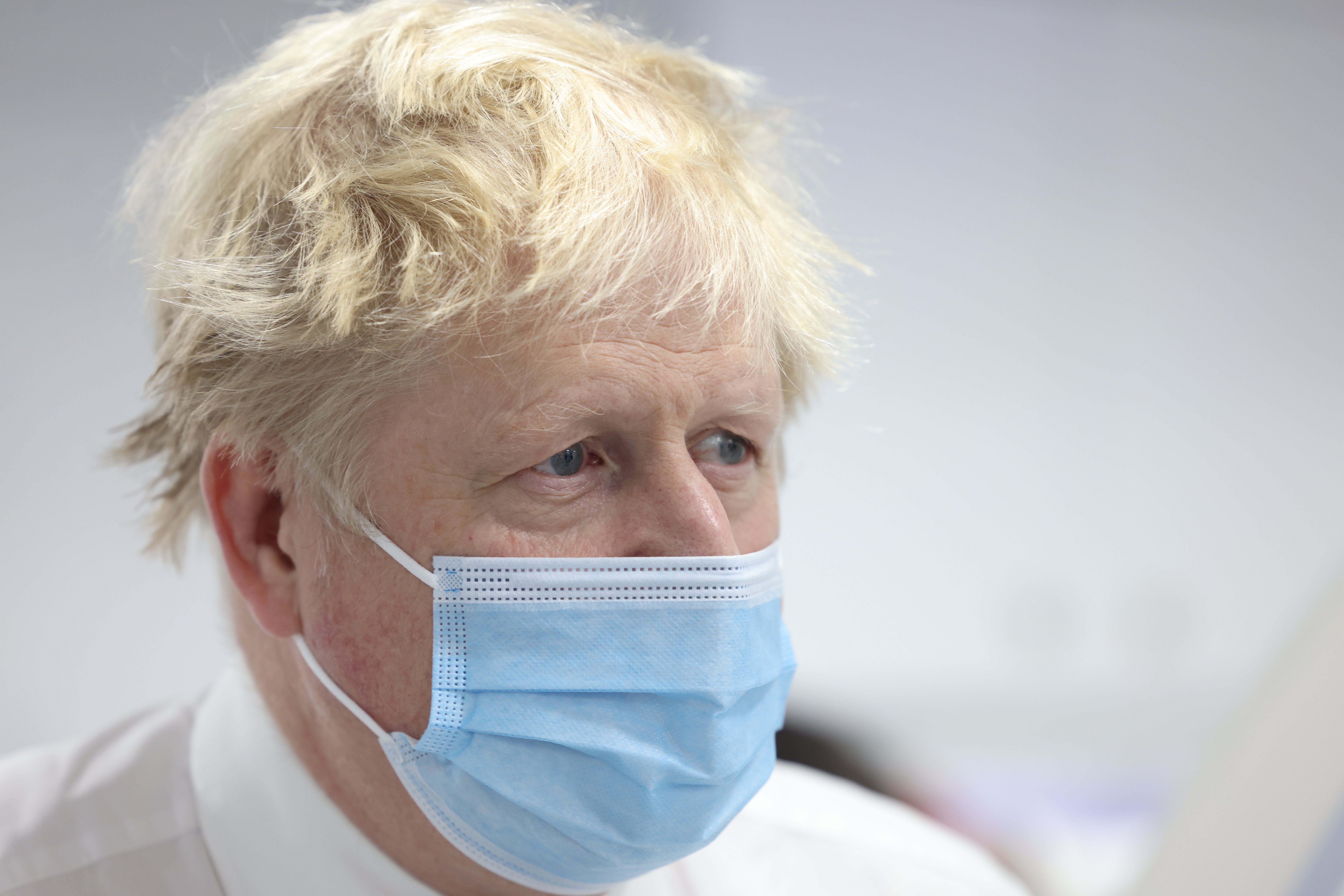 Prime Minister Boris Johnson during a visit to the Finchley Memorial Hospital in North London. (Ian Vogler/PA)