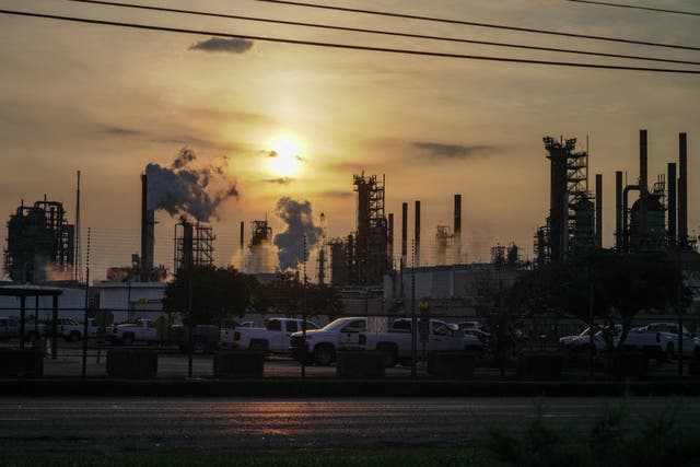 <p>A view of the ExxonMobil Baton Rouge Refinery in Baton Rouge, Louisiana, May 15, 2021</p>