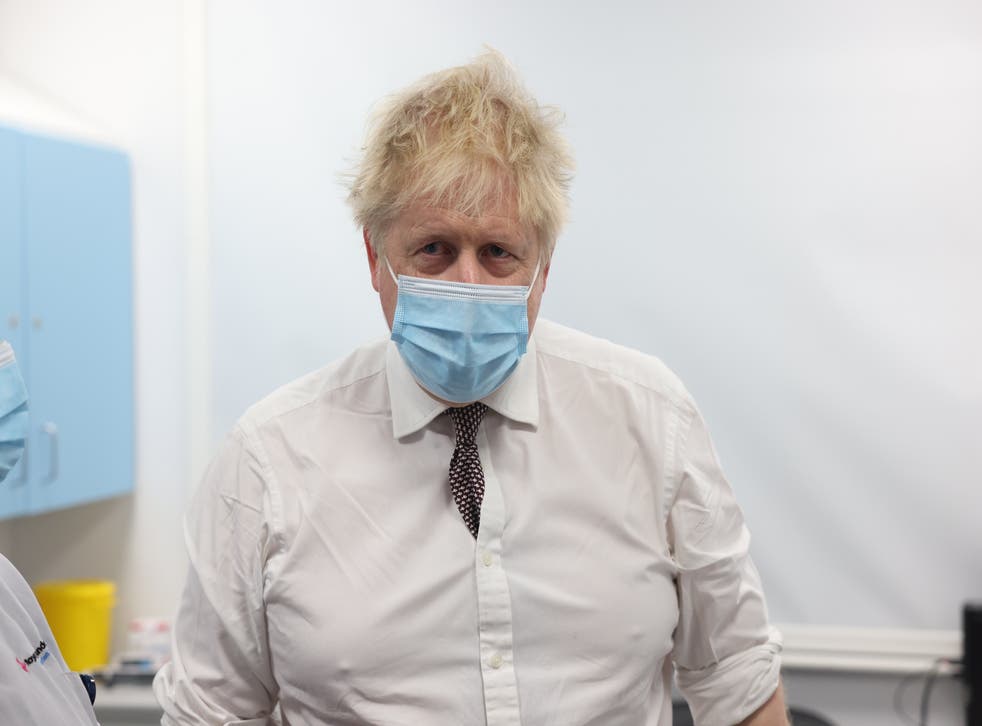 Prime Minister Boris Johnson during a visit to Finchley Memorial Hospital (PA)