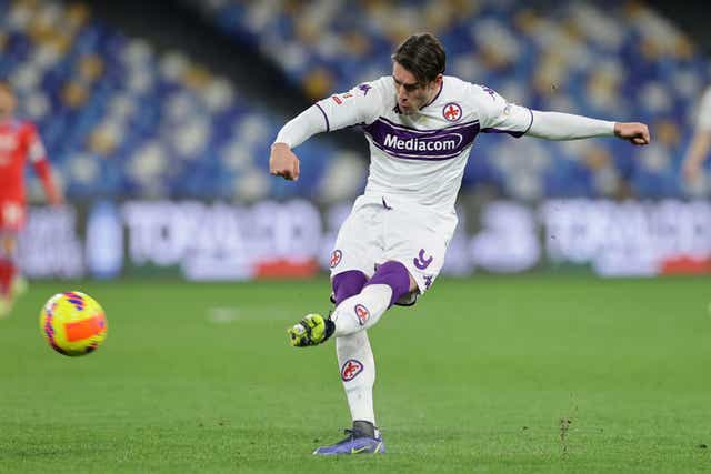Fiorentina’s Dusan Vlahovic has reportedly already agreed terms with Juventus (Alessandro Garofalo/LaPresse via AP)