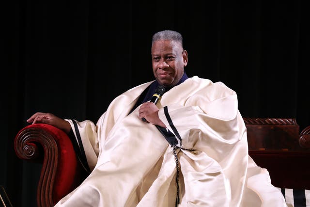 <p>Andre Leon Talley speaks during 'The Gospel According to AndrÂ' Q&A during the 21st SCAD Savannah Film Festival on November 2, 2018 in Savannah, Georgi</p>