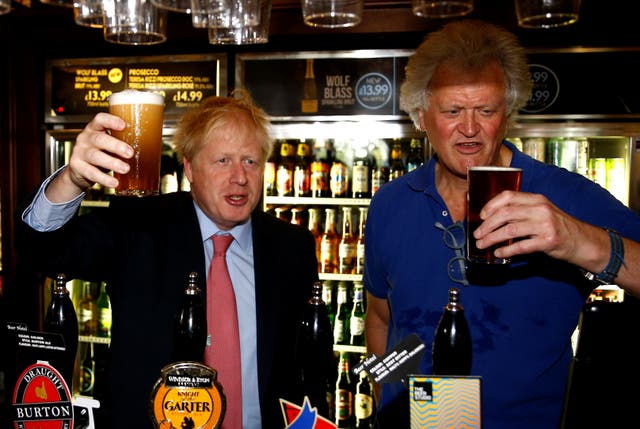 <p>Wetherspoon boss Tim Martin said staff in his pubs would have dealt with any ‘high jinks’ involving Downing Street employees (Henry Nicholls/PA)</p>