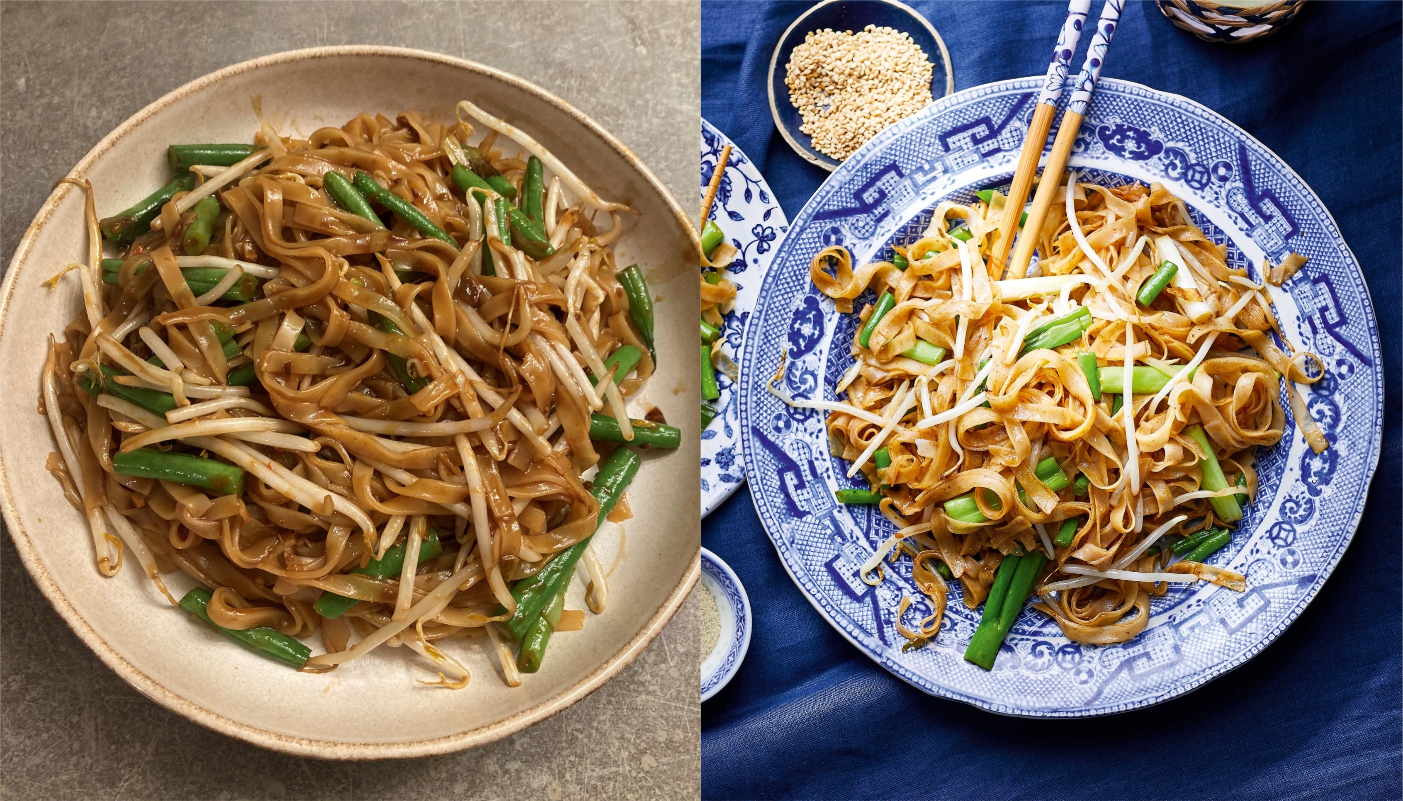 Prudence’s yellow bean noodle dish vs Wan’s