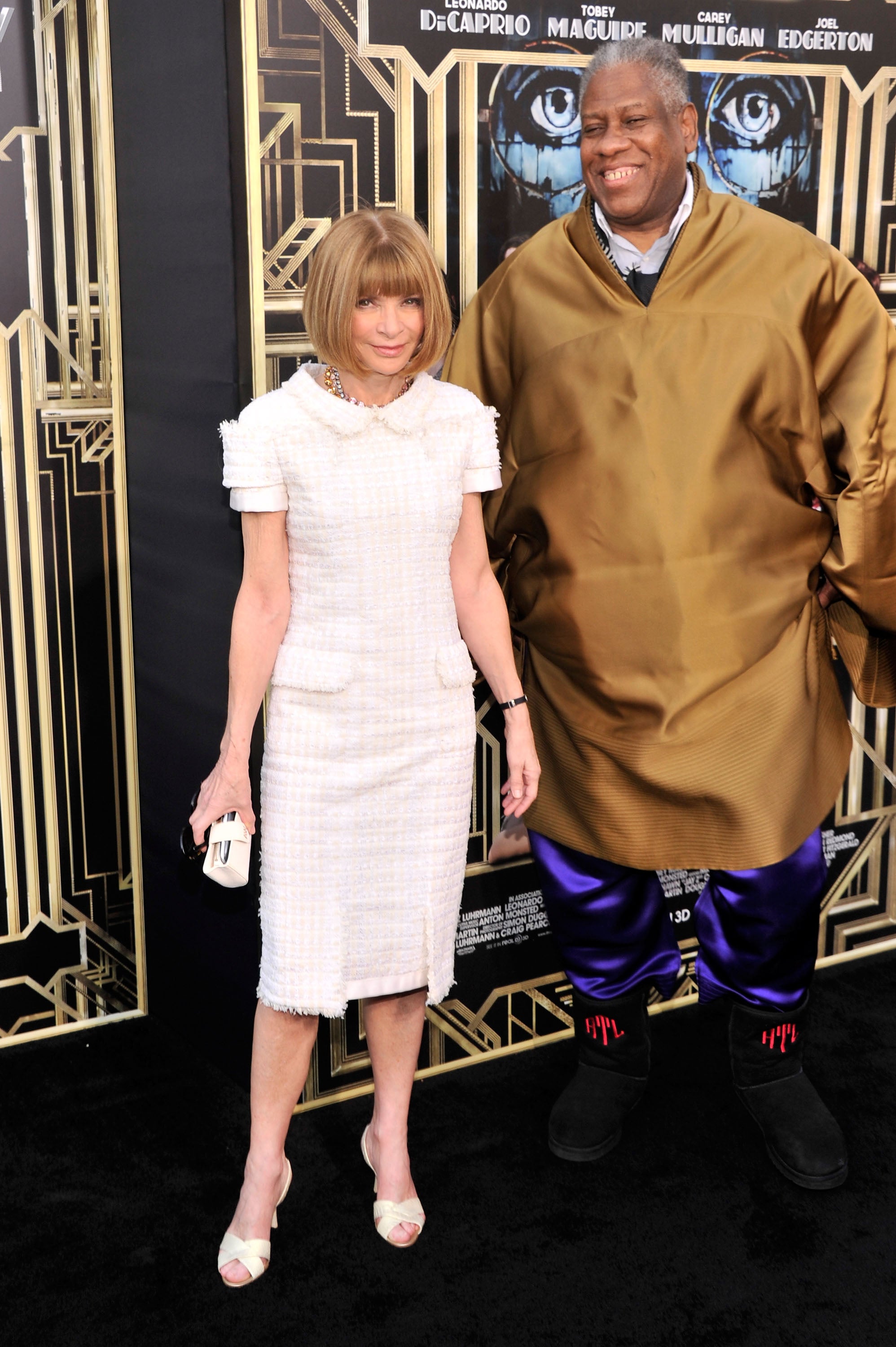 Editor-in-chief of American Vogue Anna Wintour and AndrÃ© Leon Talley attend the "The Great Gatsby" world premiere at Avery Fisher Hall at Lincoln Center for the Performing Arts on May 1, 2013