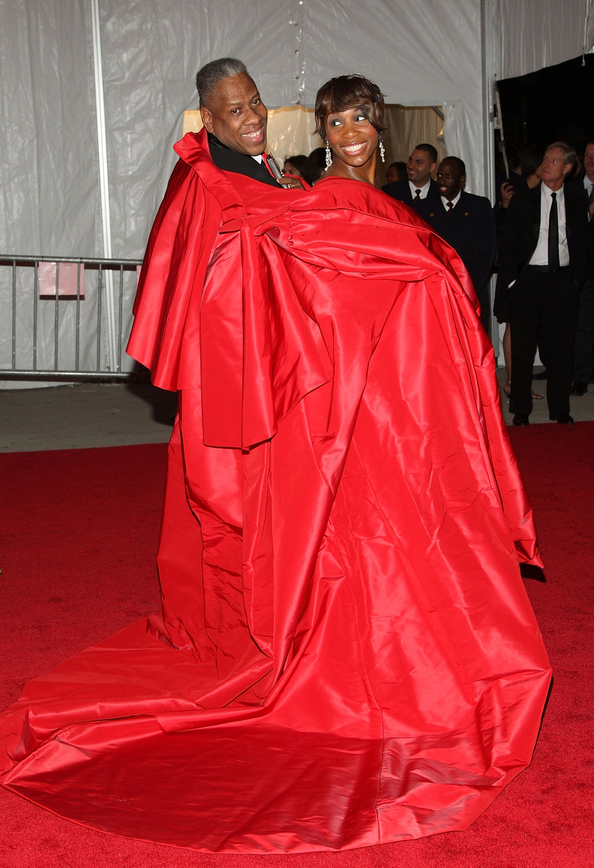 Andre Leon Talley arriving at the Costume Institute Gala, held at