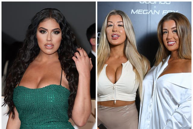 <p>Former Love Island contestants Anna Vakili, left, and Jess and Eve Gale (right) have been called out by the Advertising Standards Authority</p>