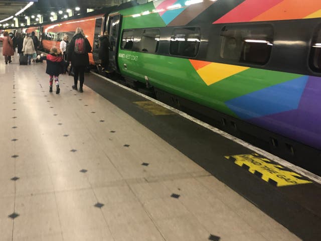 <p>Travel with pride: Avanti West Coast’s “Pride Train” at London Euston station</p>