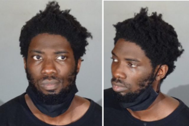 <p>Los Angeles police released these mugshots of Shawn Laval Smith</p>