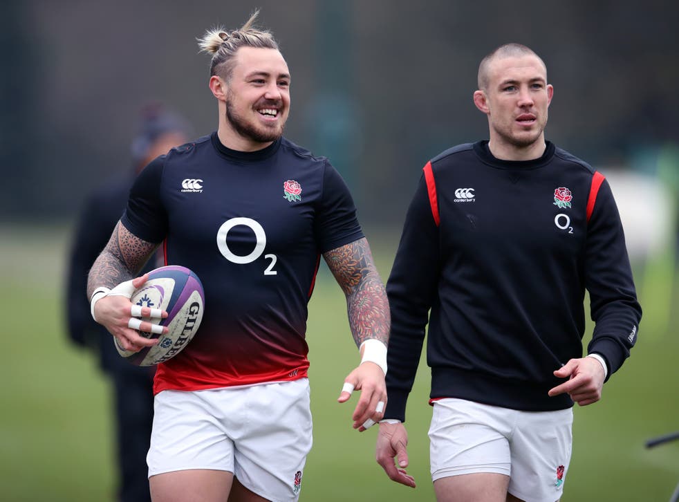 Jack Nowell (left) must start for England against Scotland, according to Mike Brown (right), who rates him highly (Adam Davy/PA)