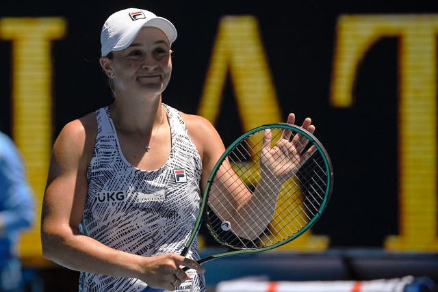 Ashleigh Barty was in fine form on Rod Laver Arena (Andy Brownbill/AP)