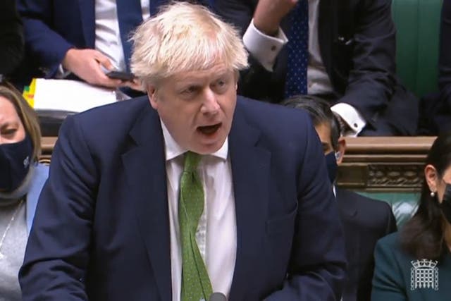 Prime Minister Boris Johnson speaks during Prime Minister’s Questions. (House of Commons/PA)
