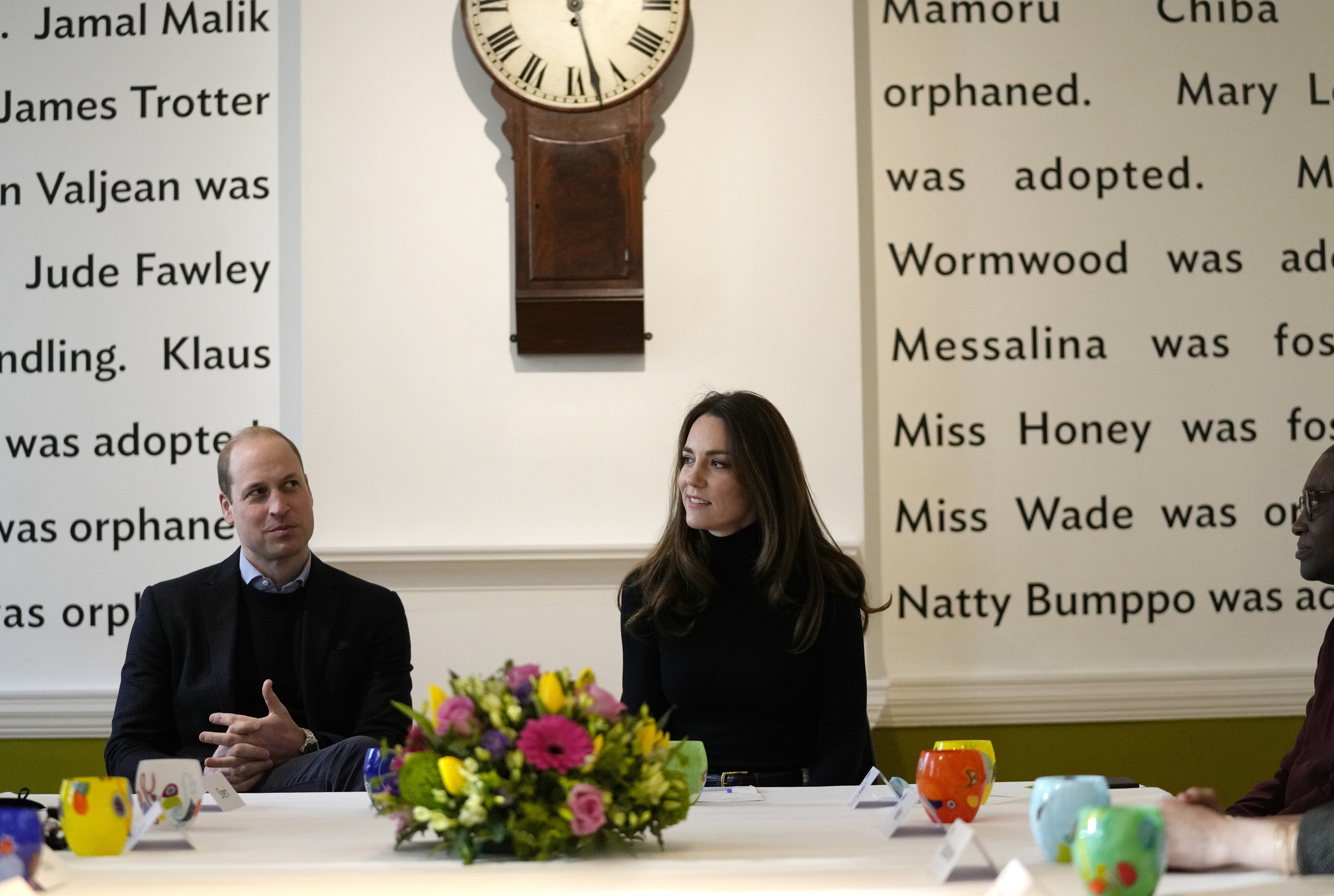 The Duke and Duchess of Cambridge join in a roundtable discussion during their visit (Alastair Grant/PA)