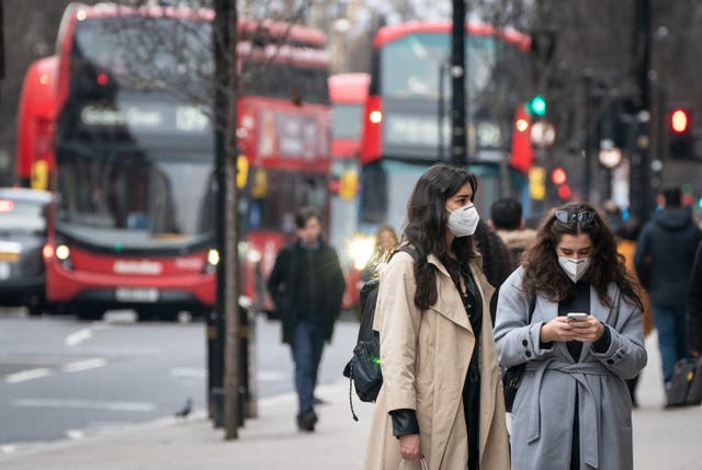 The mandatory wearing of masks is to be lifted (Dominic Lipinski/PA)