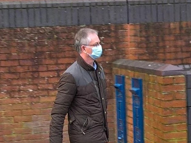 <p>Dr Nicholas Chapman following his appearance at Taunton Magistrates' Court</p>