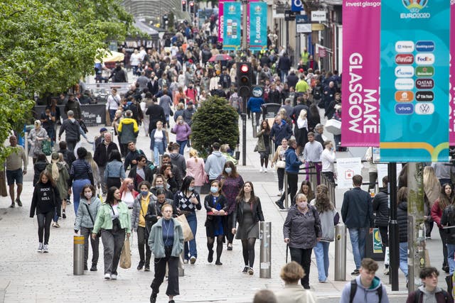 The report says Scottish shops have missed out on £5.8 billion in sales since the start of the pandemic (Jane Barlow/PA)