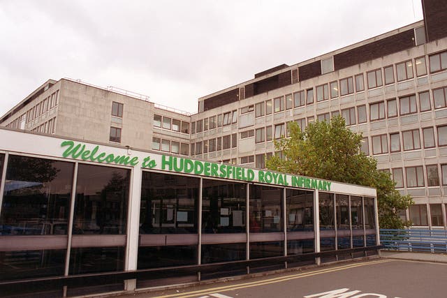 Huddersfield Royal Infirmary has been absolved of any blame following the actor’s death (PA)