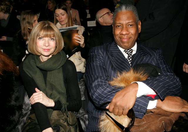 Vogue editor-in-chief Anna Wintour and Vogue editor at large André Leon Talley (Diane Bondareff/AP)