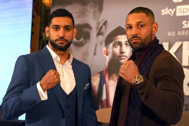 Kell Brook, right, has confirmed a rematch clause in his agreement to fight Amir Khan (Steve Parsons/PA)