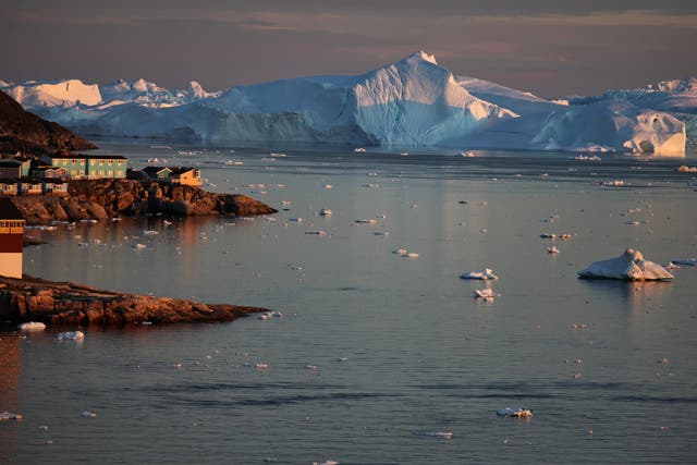 <p>Greenland’s ice sheet is up to 9,800ft deep and would raise global sea levels by around 20ft if it melted entirely </p>