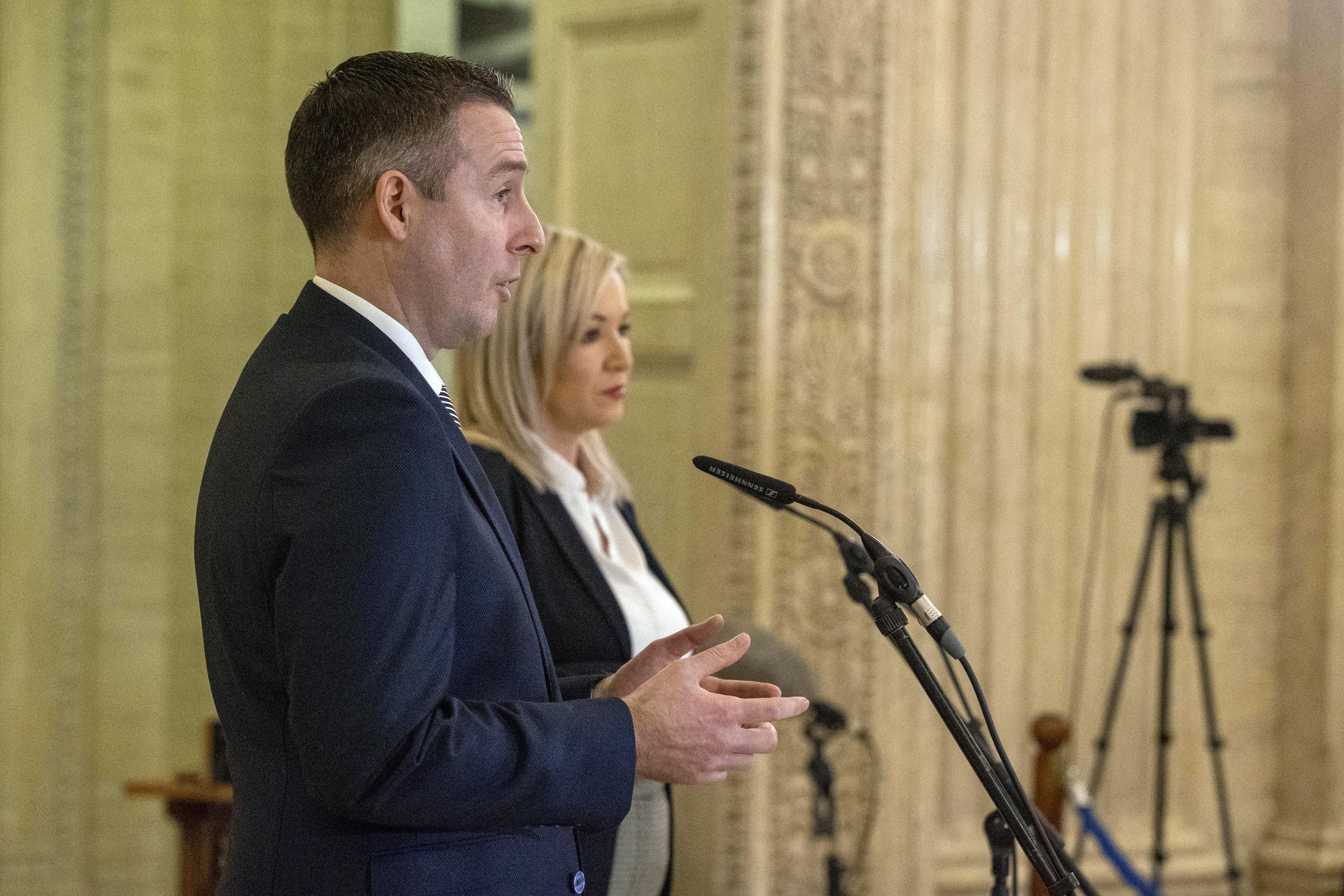 Paul Givan and Michelle O’Neill (Liam McBurney/PA)