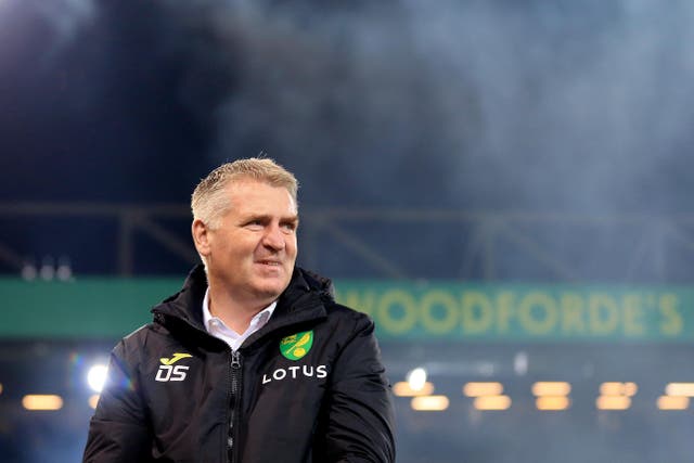 <p>Dean Smith’s Norwich have played more games than the teams around them </p>