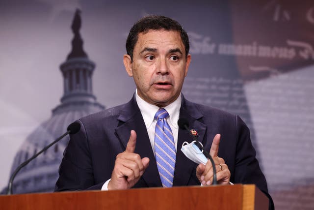<p>U.S. Rep. Henry Cuellar (D-TX) speaks on southern border security and illegal immigration, during a news conference at the U.S. Capitol on July 30, 2021 in Washington, DC</p>