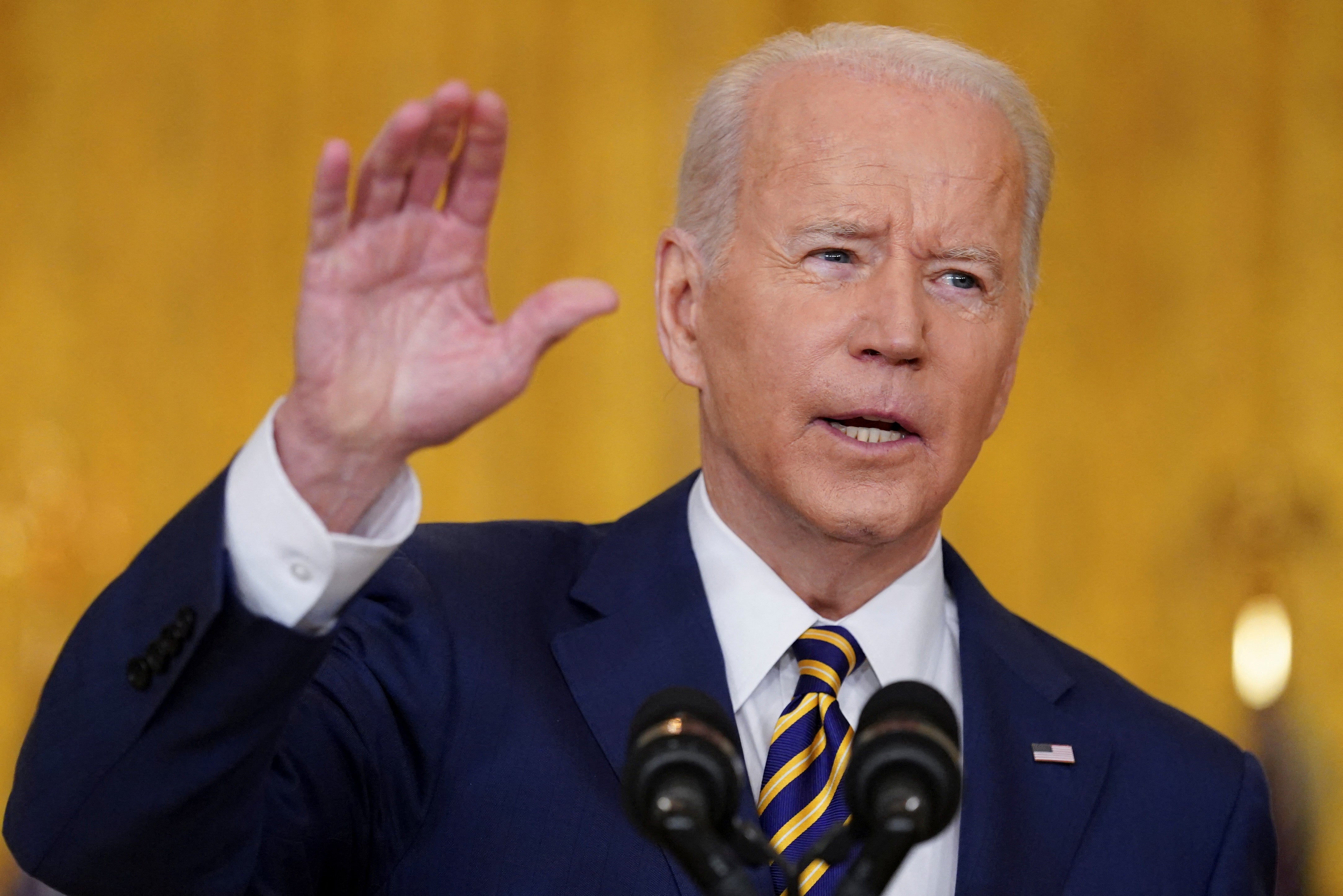 US President Joe Biden said he predicted Vladimir Putin will ‘move in’ on Ukraine